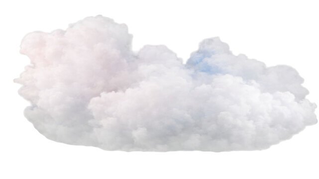 Fluffy white cumulus clouds drift across a bright blue summer sky, creating a clear nature cloudscape and a peaceful atmosphere on a beautiful sunny day