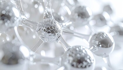 Scientific Representation of Molecular Structure in Clean White Laboratory Environment