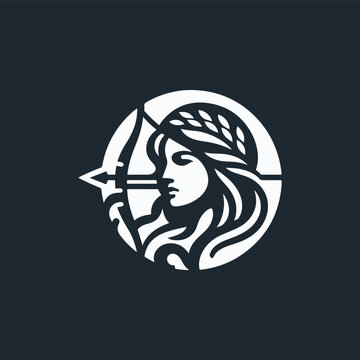 Archer Olympian Goddess Logo