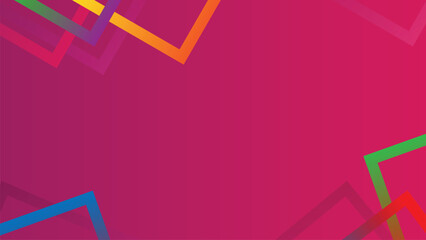 Dynamic pink abstract background featuring colorful overlapping geometric square frames. Perfect for playful brand identities, creative posters, and modern digital art backdrops.