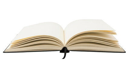 Open book with blank pages