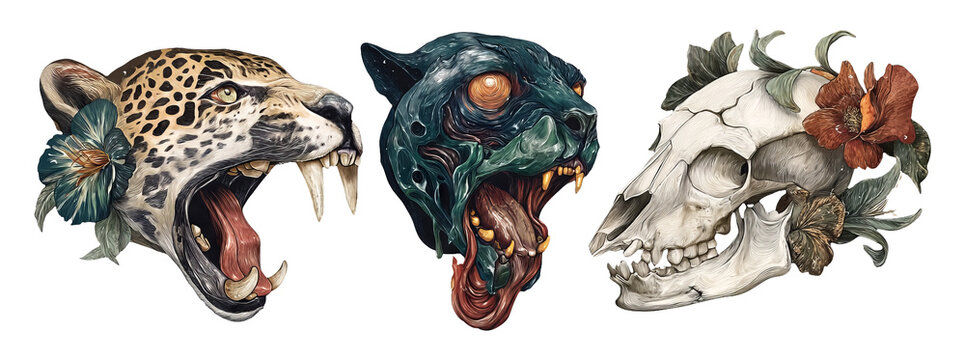 Surreal Horror Art Depicting Dark Concept of Devourers in Animal Form