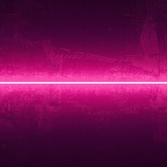 Vibrant pink neon light on dark textured background with magenta hues and glowing horizontal line