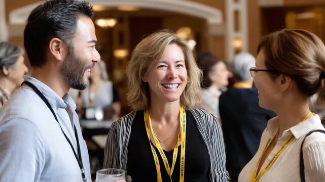 Collaboration & Connection: A scene of camaraderie unfolds as a diverse group engages in an event, showcasing the essence of human connection.