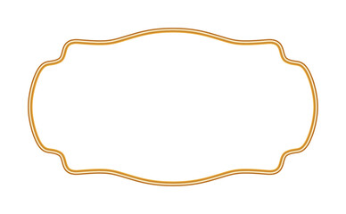 Fototapeta premium Luxury shining golden 3d frame. Gold Indian window, oriental seal, stamp, Arabic decorative element. Elegant border for awards, certificate, grand opening, greeting card, posters. Vector illustration