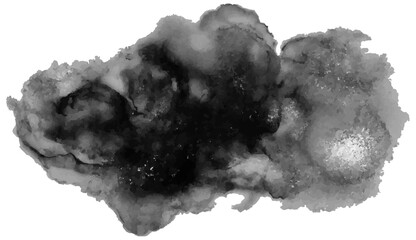 Black Ink Watercolor Texture Isolated © miht3325