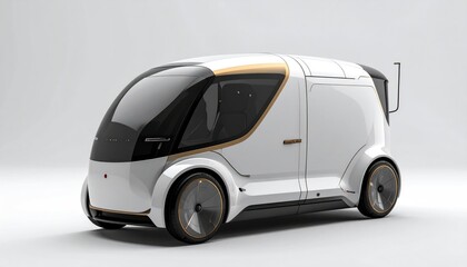 Electric Delivery Van Concept - Futuristic Design for Urban Logistics.