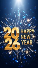 Fototapeta premium Happy new year 2022 celebration background