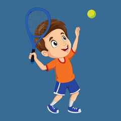 tennis player with racket