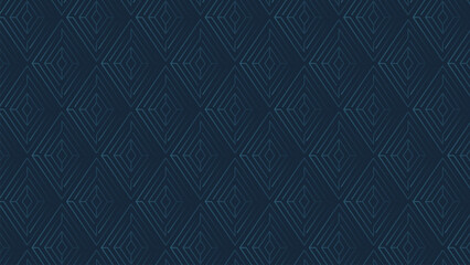 Dark Blue Fabric Texture Background with Vintage Floral Pattern