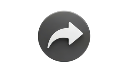 Share Arrow Icon on Dark Circle - Digital Concept