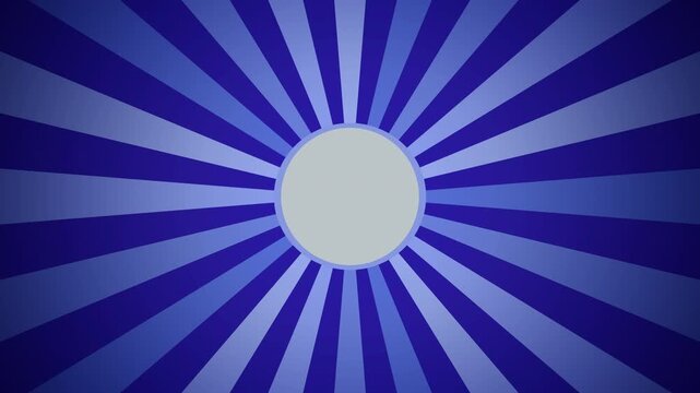 Sunburst background radial rays blue circle abstract vignette effect.