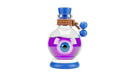 Potion Bottle with Eye: Magic Potion Concept