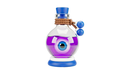 Potion Bottle with Eye: Magic Potion Concept