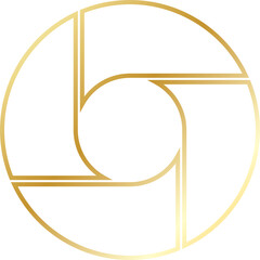 Golden Circular Shutter Aperture Design