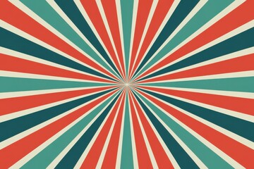Fototapeta premium A vibrant background features a sunburst pattern with radial stripes