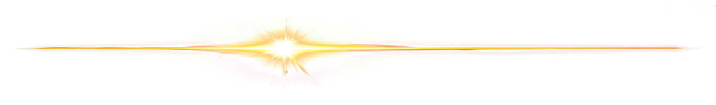 Bright yellow light streak, PNG with alpha channel, transparent