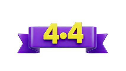 4.4 Sale Banner - Discount Promotion on White Background