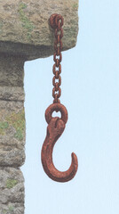 Iron Hook and Chain: A Symbol of Strength and Industrial Utility for Lifting and Construction Projects