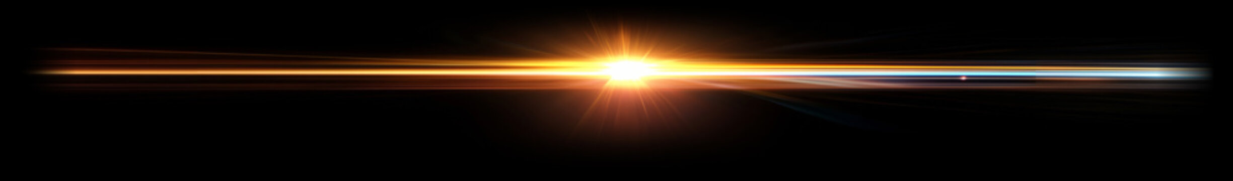 Orange and yellow abstract light streaks vector illustration