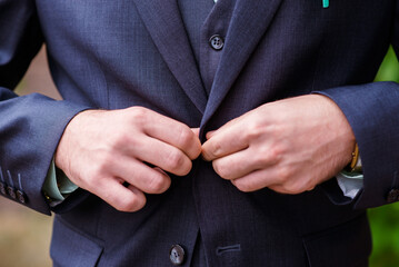 Man suit buttons.