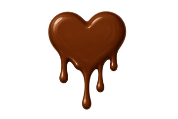 Obraz premium Melting chocolate heart dripping creating sweet love