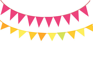 Fototapeta premium Festive multicolor bunting banner decorative illustration