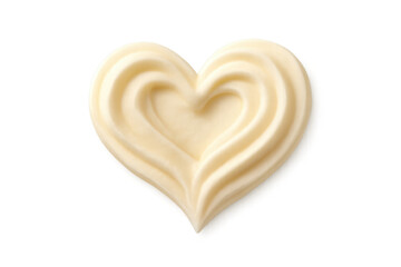 Fototapeta premium Creamy heart shape swirl on transparent background