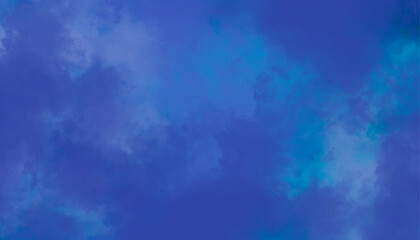 Abstract Blue Sky and Soft Cloud Background. Blue Watercolor Background Texture © MS