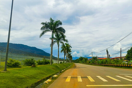 Zebra crosses are visible. Long paved roads