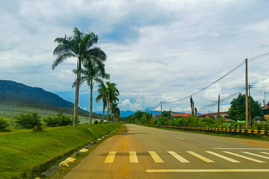 Zebra crosses are visible. Long paved roads