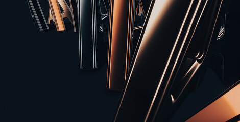 abstract metallic 3d background. chrome
