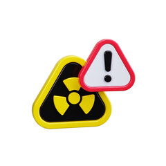 alert sign 3d render icons
