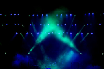 Free stage with lights.