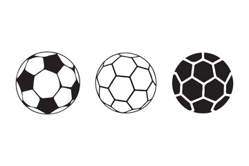Fototapeta premium Soccer ball icon. Football game ball icons vector illustration on white background