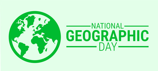 National Geographic Day background, banner, card or poster design template is observed every year during January, to raise awareness about the mission. Vector illustration.