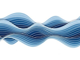 Blue wavy lines pattern design element