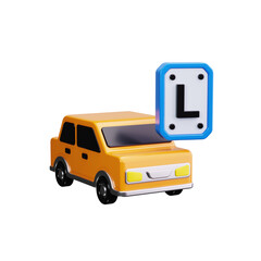 L plate 3d render icons