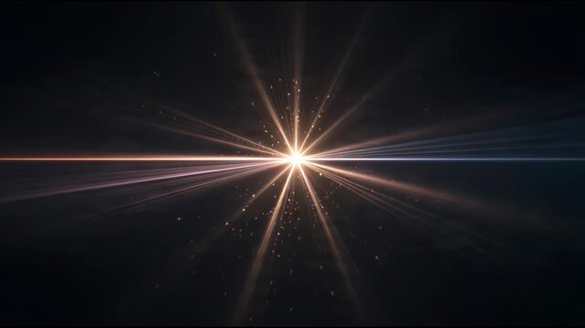 A cinematic logo reveal showcases soft light rays in a dark environment.