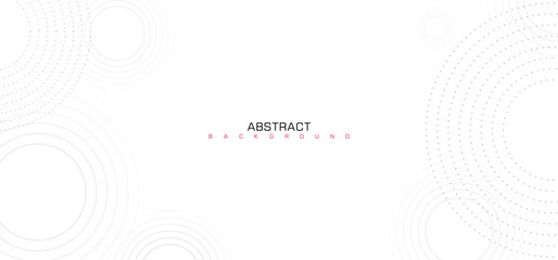 Abstract White and gray Background with Minimalist Concentric Circles and Dotted Orbit Patterns, Clean Professional Corporate Backdrop, Modern Technical Vector Illustration Wallpaper