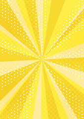 アメコミ風のポップな背景イラスト　集中線・黄色