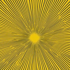 Obraz premium Bright Yellow Sunburst Rays Background Illustration