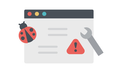 バグ修正を行うイラスト &ndash; ソフトウェア改善と開発プロセス