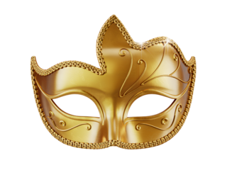 Mask gold wave design modern half face style transparent png
