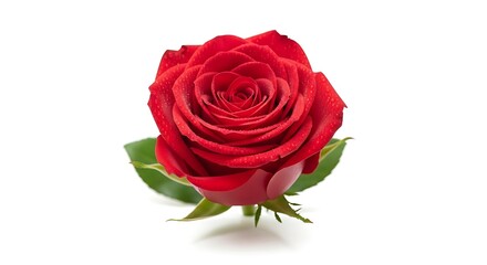 Obraz premium A Captivating Close-Up of a Vibrant Red Rose Blossom.