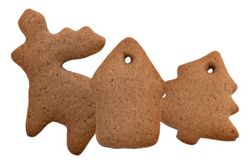 festive photograph showcasing a collection of gingerbread cookies in various shapes, perfect for holiday-themed websites and creative projects.