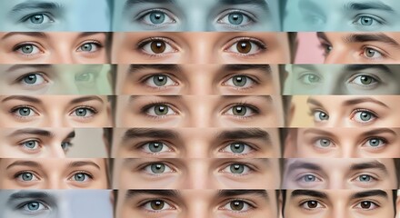 Obraz premium A Collage of Human Eyes - Diversity and Individuality.
