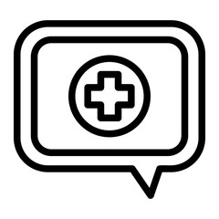 Fototapeta premium Medical Chat Bubble Icon