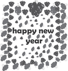 Fototapeta premium Festive Happy New Year design featuring celebration elements.....