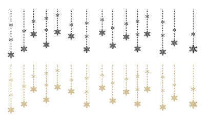 雪の吊り下げ飾りのイラスト &ndash; 冬の装飾